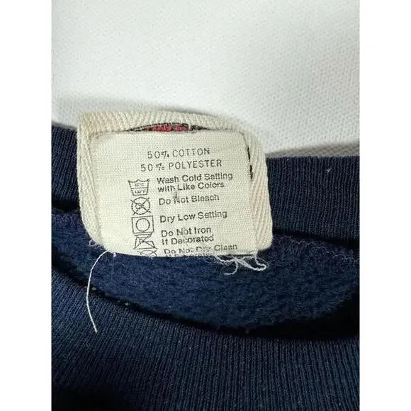 Nutmeg Mills Vintage UVA Sweatshirt Navy Blue Size Large - Picture 3 of 6